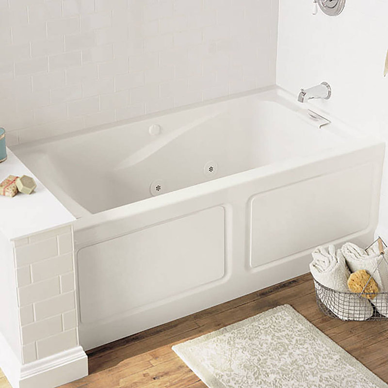 American Standard Evolution 60" x 32" Drop In Soaking Fiberglass Bathtub Wayfair